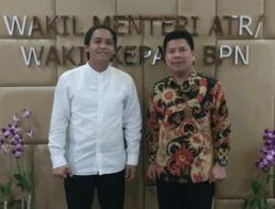 Temui Raja Juli Antoni, Bupati Satono Harap Program ATR/BPN Berdampak Positif Bagi Masyarakat