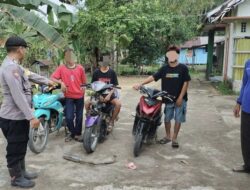 Tanggapi Keluhan Warga, Bhabinkantibmas Desa Parit Kongsi Tertibkan Pengguna Knalpot Brong