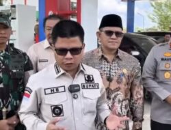 Tinjau Sejumlah SPBU, Bupati Satono Pastikan Stok BBM Aman