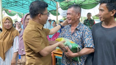 Dapat Diskon dari Bupati Satono dan Kapolres, Harga Beras Gerakan Pangan Murah di Seberkat Jadi Rp40 Ribu